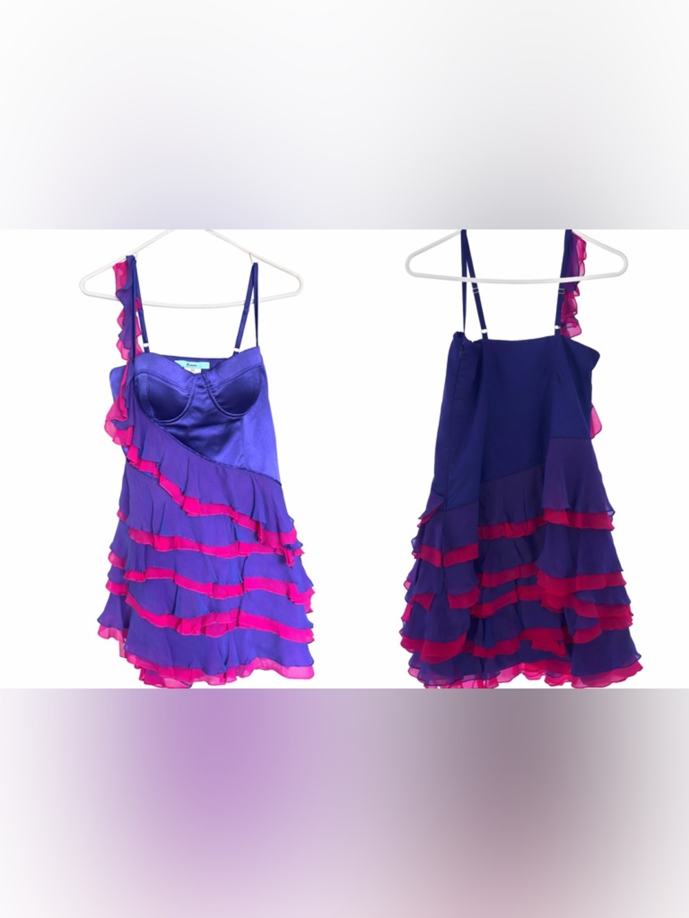 Vintage Marciano by Guess 100% Silk Dress Purple Magenta Prom